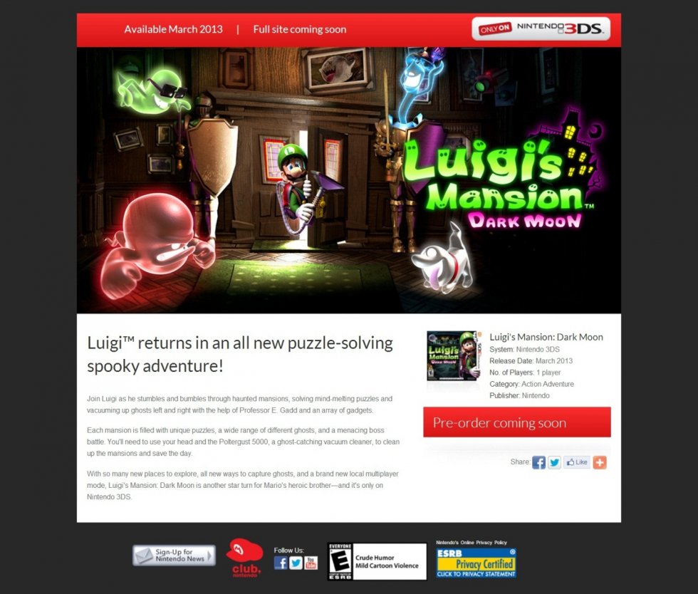 Luigis dark moon site officiel scren