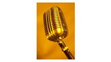011129_1172_0011_lshs~Antique-Silver-Microphone-in-Orange-Light-Posters