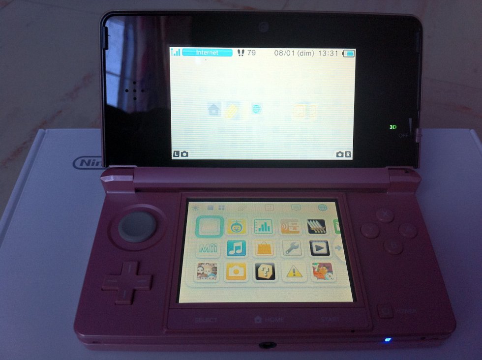 Bundle Nintendo 3DS Coral Pink Nintendogs cats debllage unboxing 26.01 (22)