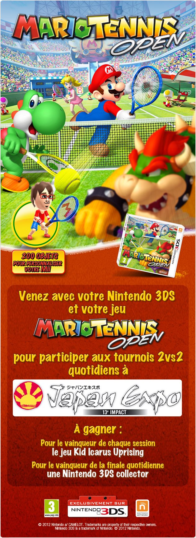Mario tennis concours Nintendo 3DS Japan expo 02.07.2012