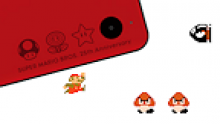 Nintendo DSi XL rouge spécial Mario 25 ans logo